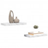 Półka ścienna 2 pcs Biały marmur 50 x 23,5 x 4 cm