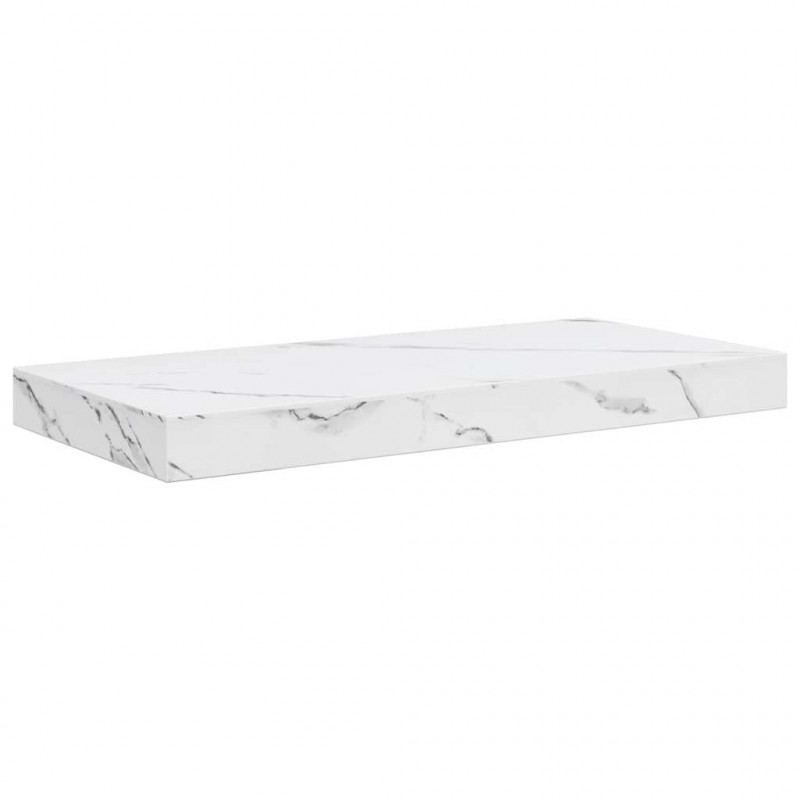 Półka ścienna 2 pcs Biały marmur 50 x 23,5 x 4 cm