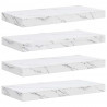 Półka ścienna 4 pcs Biały marmur 50 x 23,5 x 4 cm