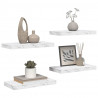 Półka ścienna 4 pcs Biały marmur 50 x 23,5 x 4 cm
