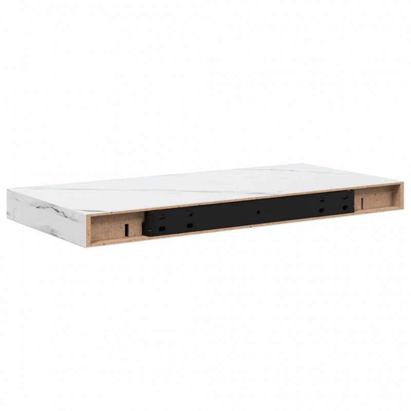 Półka ścienna 4 pcs Biały marmur 50 x 23,5 x 4 cm