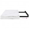 Półka ścienna 4 pcs Biały marmur 50 x 23,5 x 4 cm