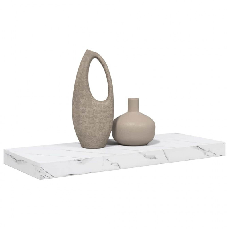 Półka ścienna Montowane na ścianie Biały marmur 50 x 23 x 4 cm
