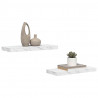 Półka ścienna 2 pcs Biały marmur 60 x 23,5 x 4 cm