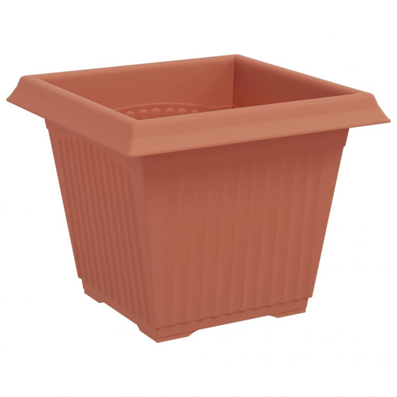 Kwadratowa doniczka na kwiaty 24 pcs Czerwony ceglasty