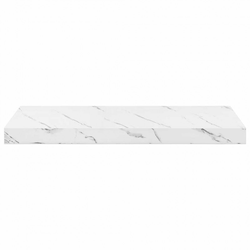 Półka ścienna 4 pcs Biały marmur 50 x 23 x 4 cm