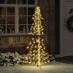 Choinka z 240 diodami LED Ciepła biel 180 cm PET