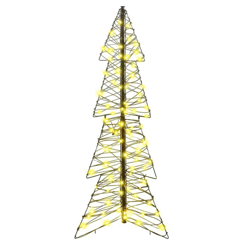 Choinka z 100 diodami LED Ciepła biel 120 cm rattan