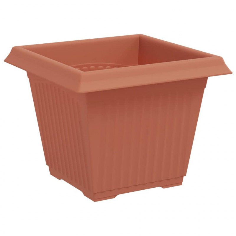 Kwadratowa doniczka na kwiaty 24 pcs Czerwony ceglasty