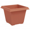 Kwadratowa doniczka na kwiaty 24 pcs Czerwony ceglasty