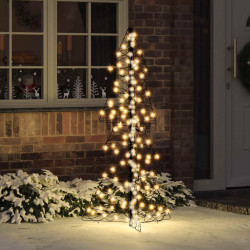 Choinka z 160 diodami LED Ciepła biel 150 cm rattan