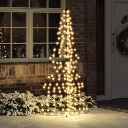 Choinka z 240 diodami LED Ciepła biel 180 cm rattan