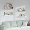 Półka ścienna 4 pcs Biały marmur 80 x 23,5 x 4 cm