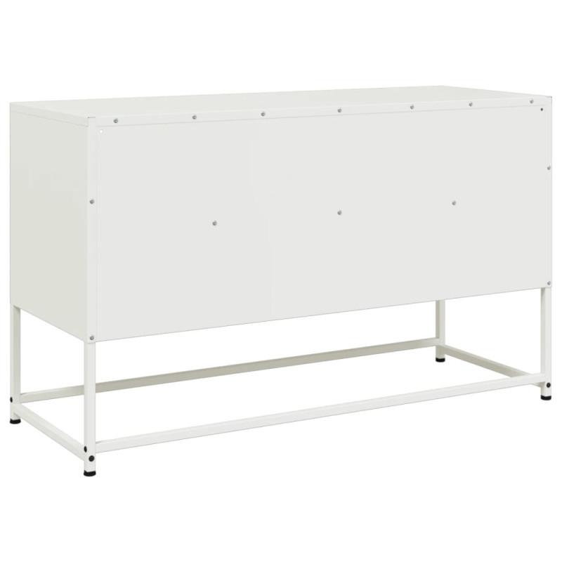 Szafka pod telewizor, biała, 100,5x39x60,5 cm, stalowa