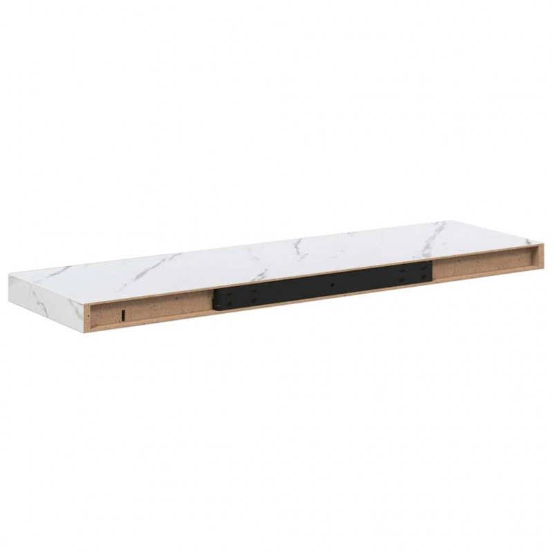 Półka ścienna 4 pcs Biały marmur 80 x 23,5 x 4 cm