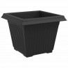 Kwadratowa doniczka na kwiaty 24 pcs Czarny 28,5 x 28,5 x 22 cm