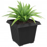 Kwadratowa doniczka na kwiaty 24 pcs Czarny 33 x 33 x 26 cm