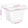 Kwadratowa doniczka na kwiaty 24 pcs Czarny 33 x 33 x 26 cm