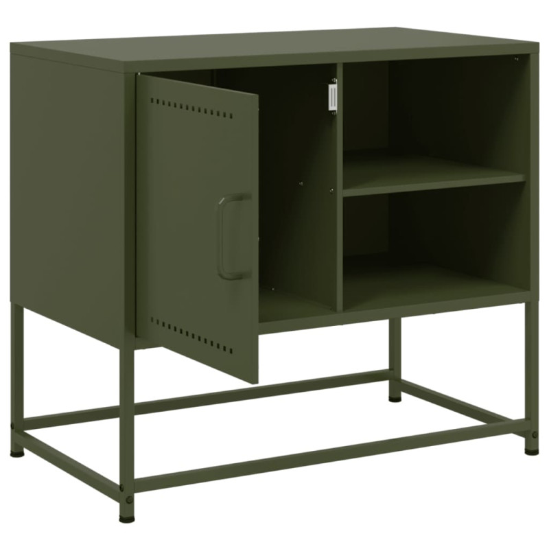 Szafka pod telewizor, musztardowa, 100,5x39x60,5 cm, stalowa