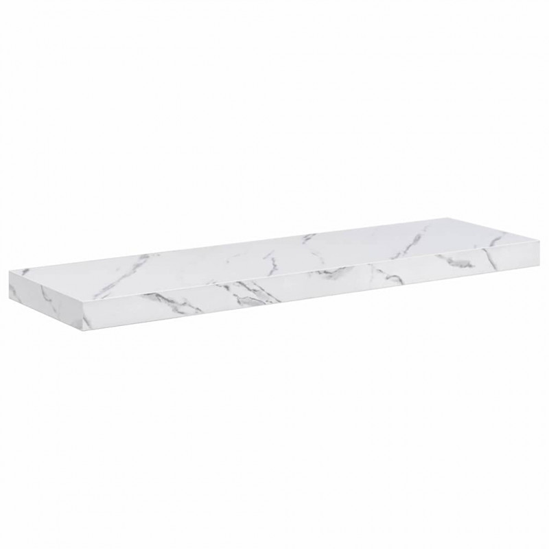 Półka ścienna 2 pcs Biały marmur 90 x 23,5 x 4 cm