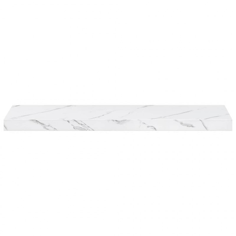 Półka ścienna 2 pcs Biały marmur 90 x 23,5 x 4 cm