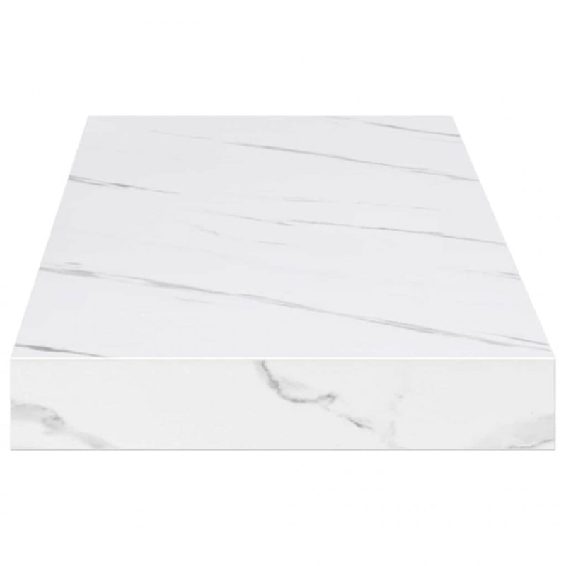 Półka ścienna 2 pcs Biały marmur 90 x 23,5 x 4 cm