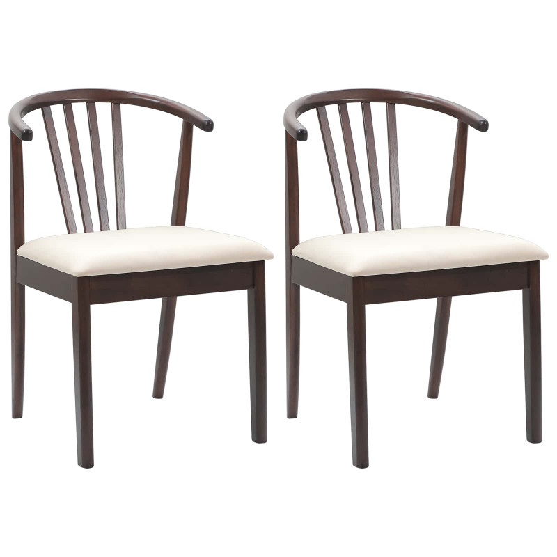 Krzesło jadalniane 2 pcs Jasnobrązowy i jasny