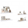 Półka ścienna 4 pcs Biały marmur 90 x 23,5 x 4 cm