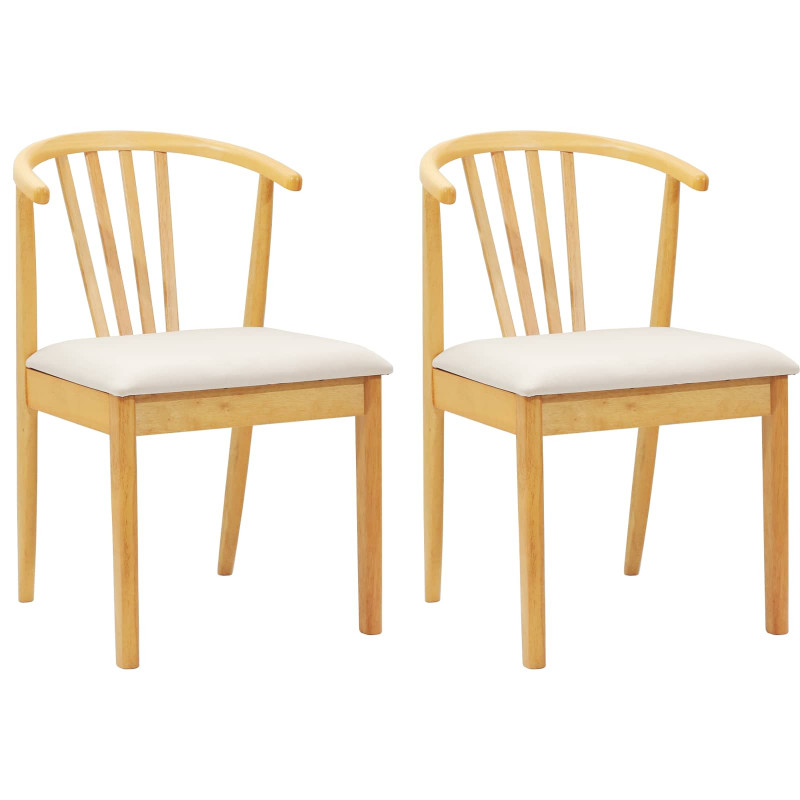 Krzesło jadalniane 2 pcs Naturalny i jasny