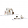 Półka ścienna 2 pcs Biały marmur 120 x 23,5 x 4 cm