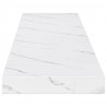 Półka ścienna 2 pcs Biały marmur 120 x 23,5 x 4 cm