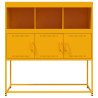 Szafka, musztardowa, 100,5x39x107 cm, stal