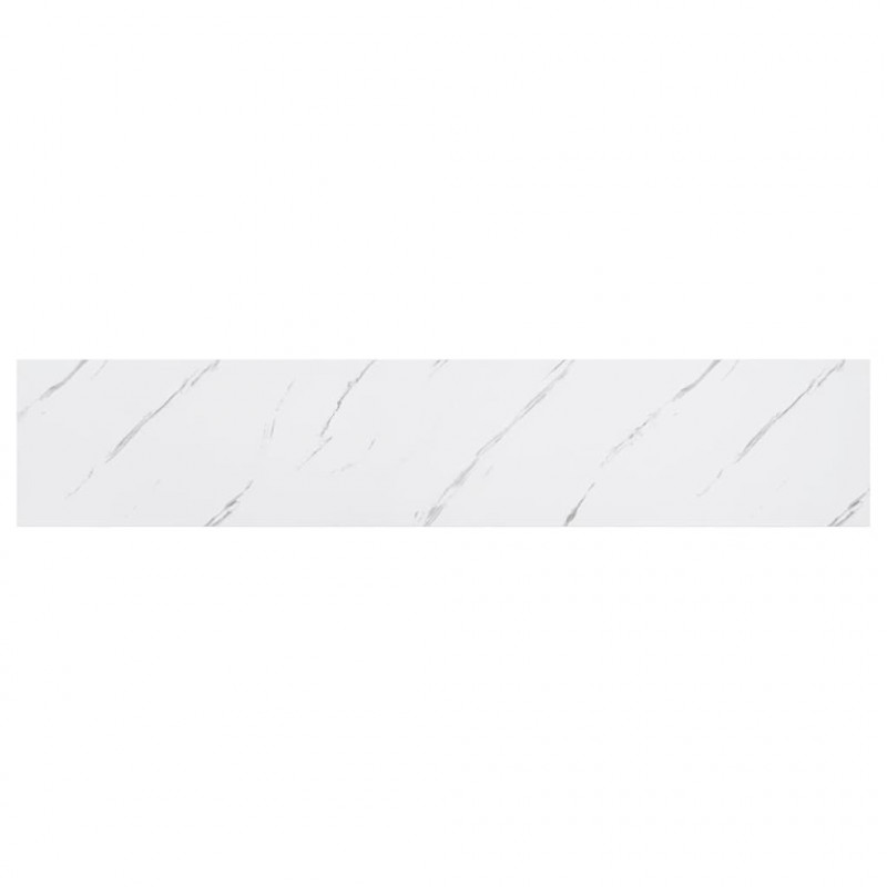 Półka ścienna 2 pcs Biały marmur 120 x 23,5 x 4 cm