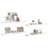 Półka ścienna 4 pcs Biały marmur 120 x 23,5 x 4 cm