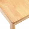 Krzesło jadalniane 2 pcs Naturalny Solidne drewno kauczukowe