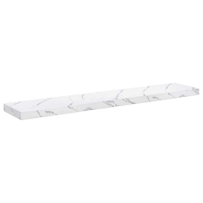 Półka ścienna 4 pcs Biały marmur 120 x 23,5 x 4 cm
