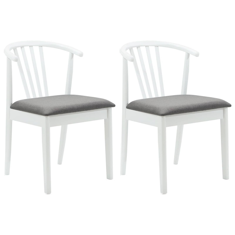 Krzesło jadalniane 2 pcs Biały i szary
