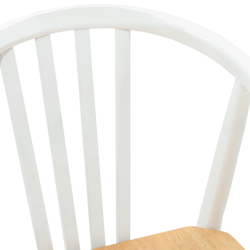 Krzesło jadalniane 2 pcs biały i naturalny