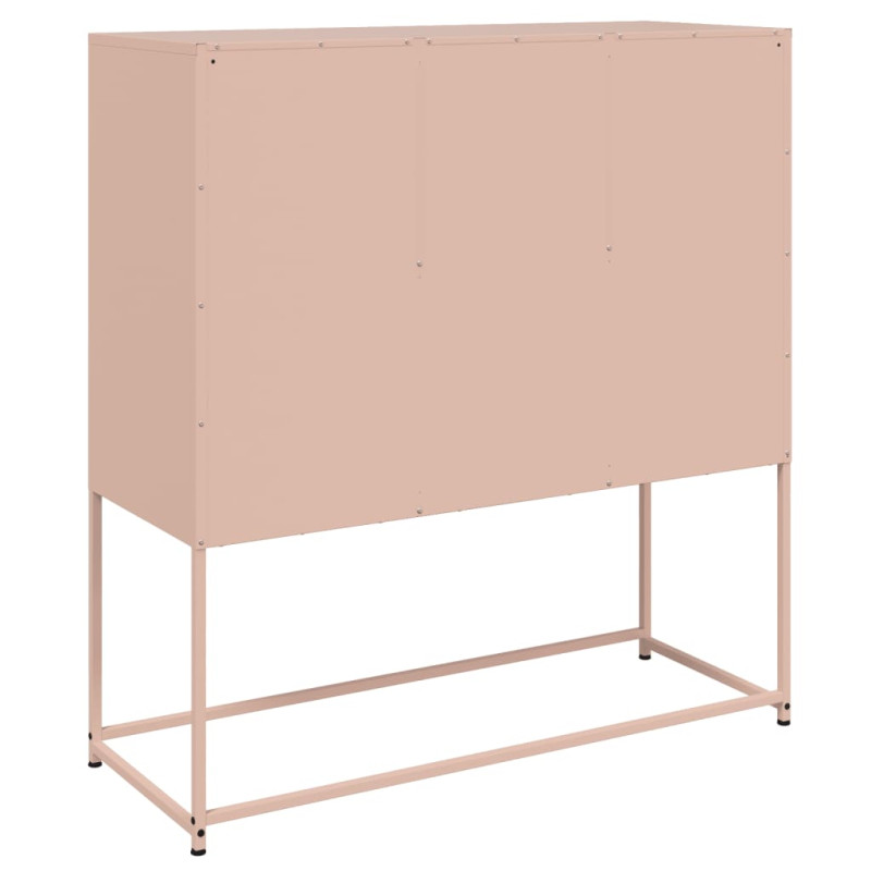 Szafka, różowa, 100,5x39x107 cm, stal