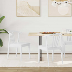 Krzesło jadalniane 2 pcs Biały Solidne drewno kauczukowe