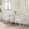Krzesło jadalniane 2 pcs Biały Solidne drewno kauczukowe