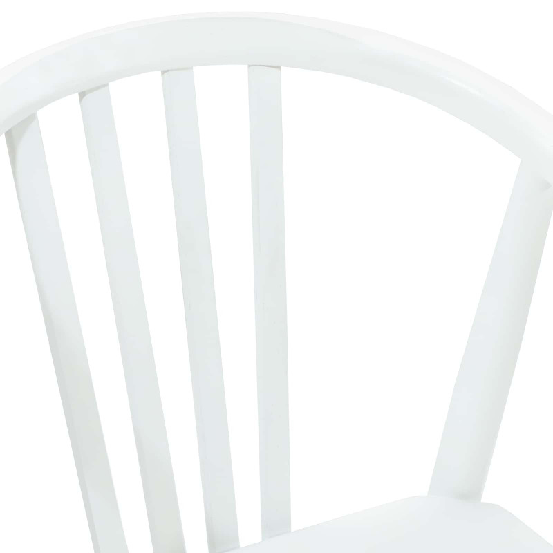 Krzesło jadalniane 2 pcs Biały Solidne drewno kauczukowe