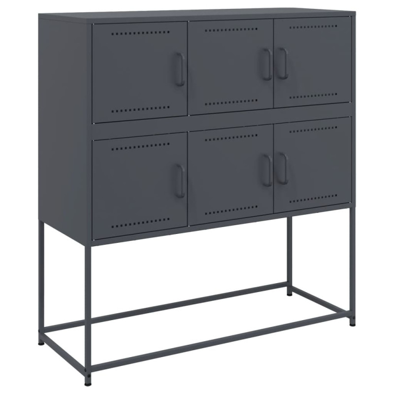 Szafka, antracytowa, 100,5x39x107 cm, stal