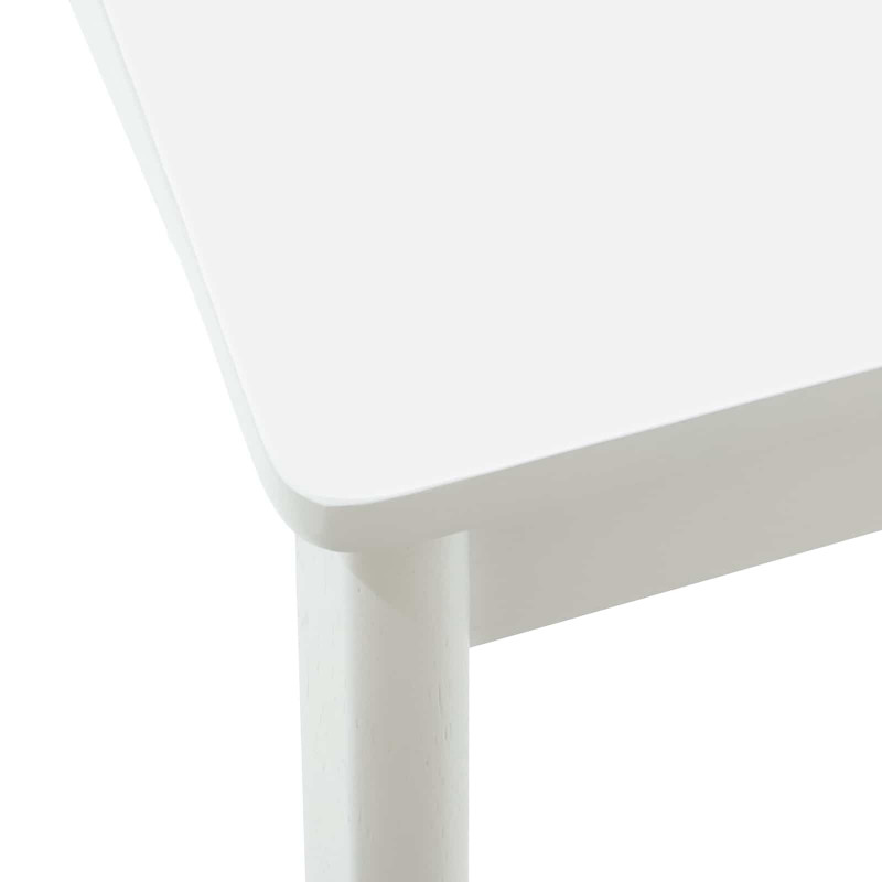 Krzesło jadalniane 2 pcs Biały Solidne drewno kauczukowe