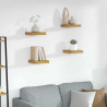 Półka ścienna z przechowywaniem 4 pcs Beżowy 23 x 23,5 x 4 cm