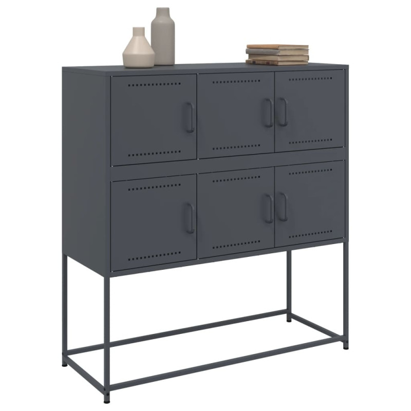 Szafka, antracytowa, 100,5x39x107 cm, stal