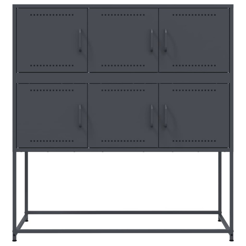 Szafka, antracytowa, 100,5x39x107 cm, stal