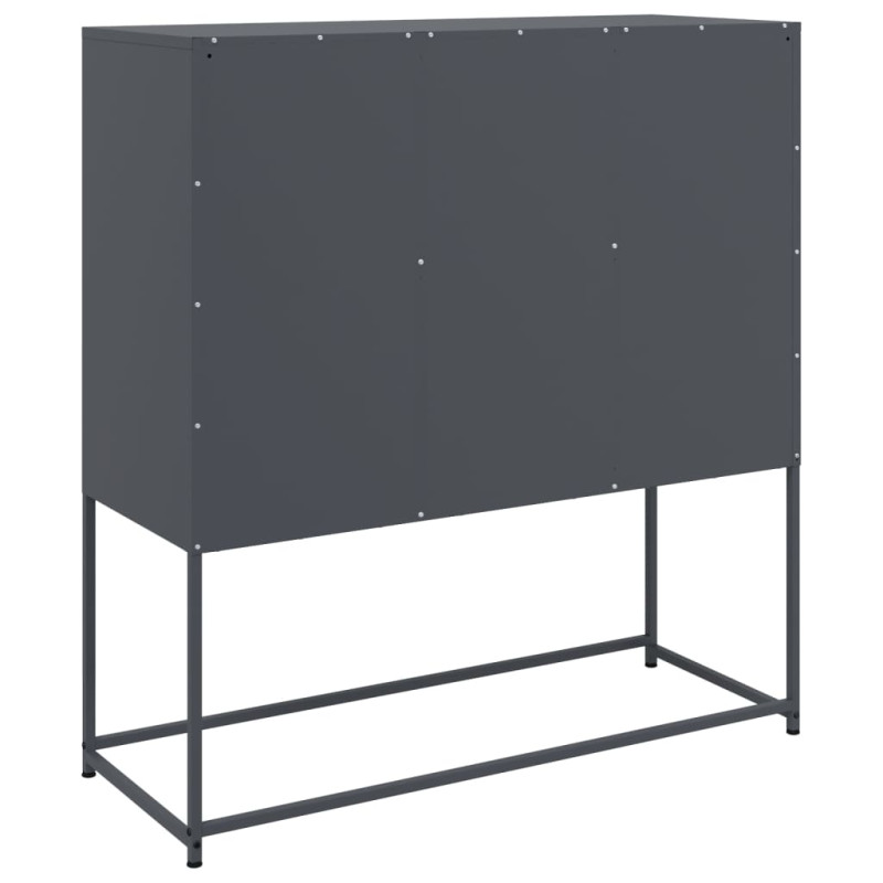 Szafka, antracytowa, 100,5x39x107 cm, stal