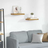 Półka ścienna z przechowywaniem 2 pcs Beżowy 40 x 23,5 x 4 cm