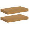 Półka ścienna z przechowywaniem 2 pcs Beżowy 40 x 23,5 x 4 cm